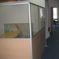 Panouri despartitoare plexiglas PAL, rama aluminiu